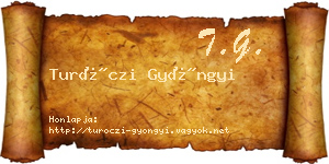 Turóczi Gyöngyi névjegykártya